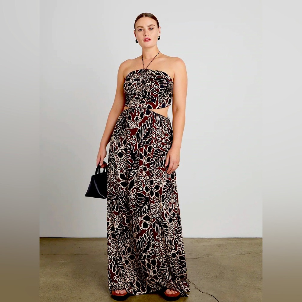 Halterneck maxi dress with side cutouts by Who What Wear